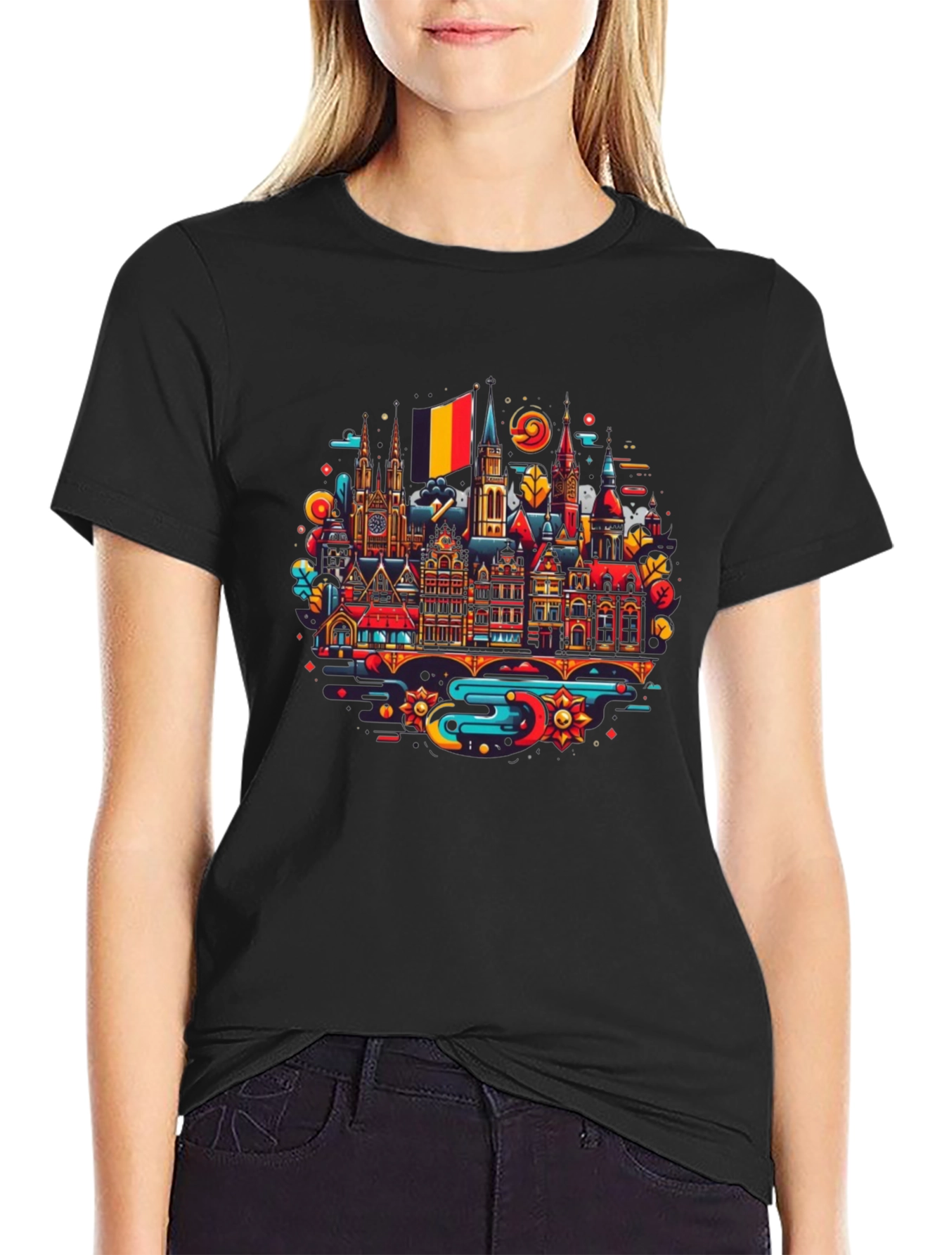 Belgium Cityscape Graphic Tee