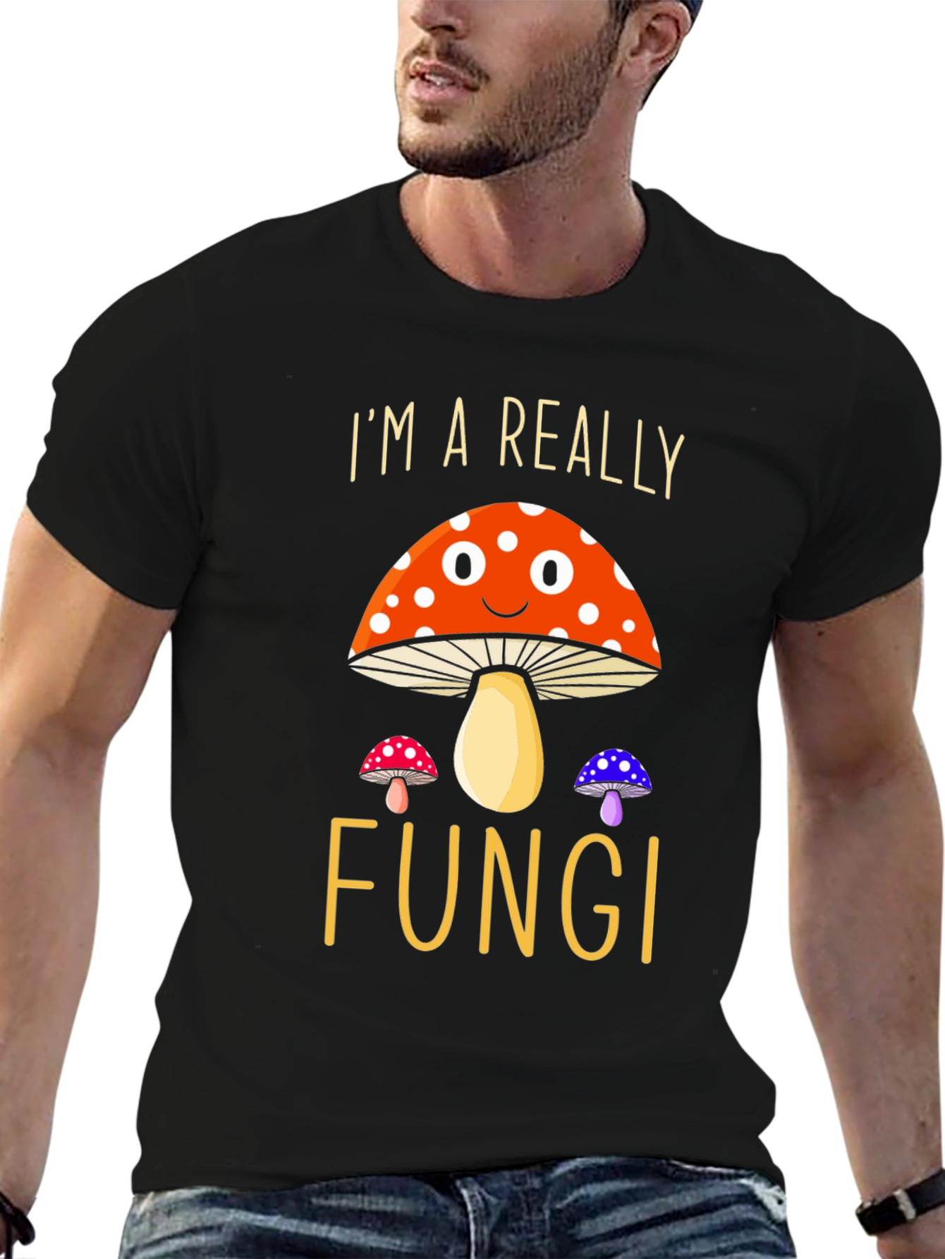 Funny Mushroom Graphic T-Shirt Im A Really Fungi
