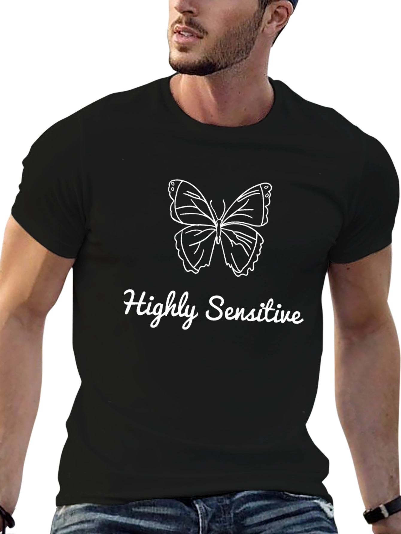 Highly Sensitive Butterfly Graphic Tee