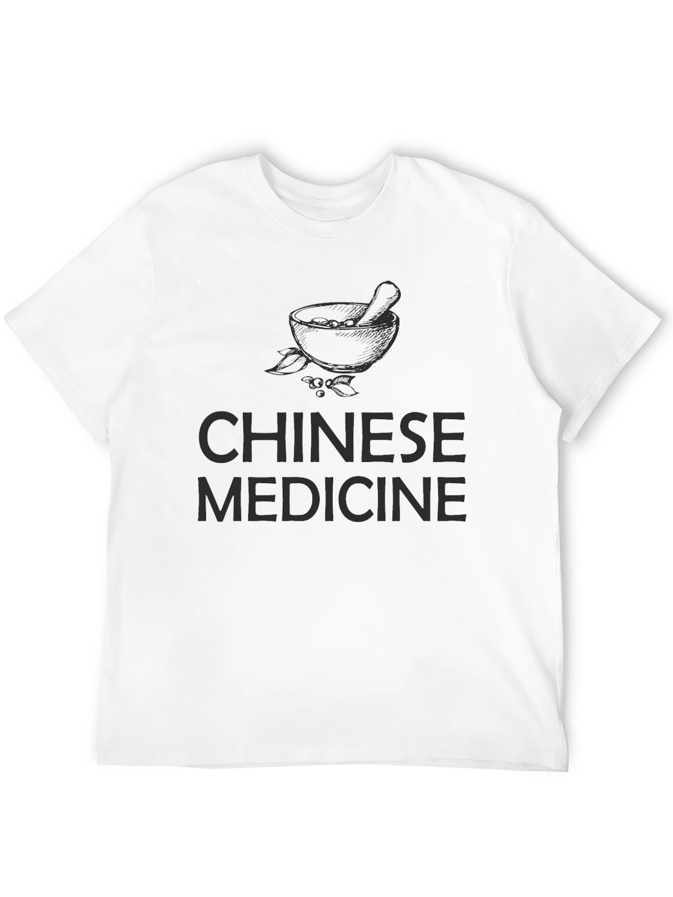 Chinese Medicine T-Shirt - Black Cotton Tee