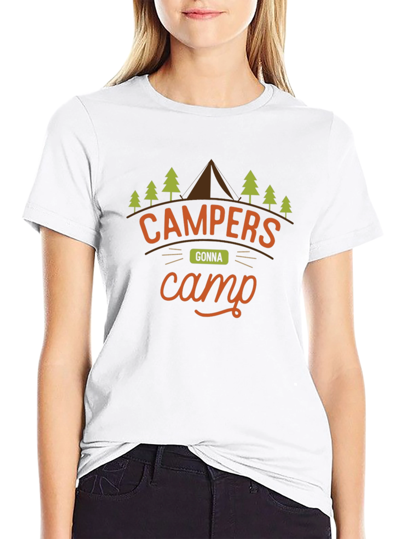 Campers Gonna Camp Graphic Tee - Black
