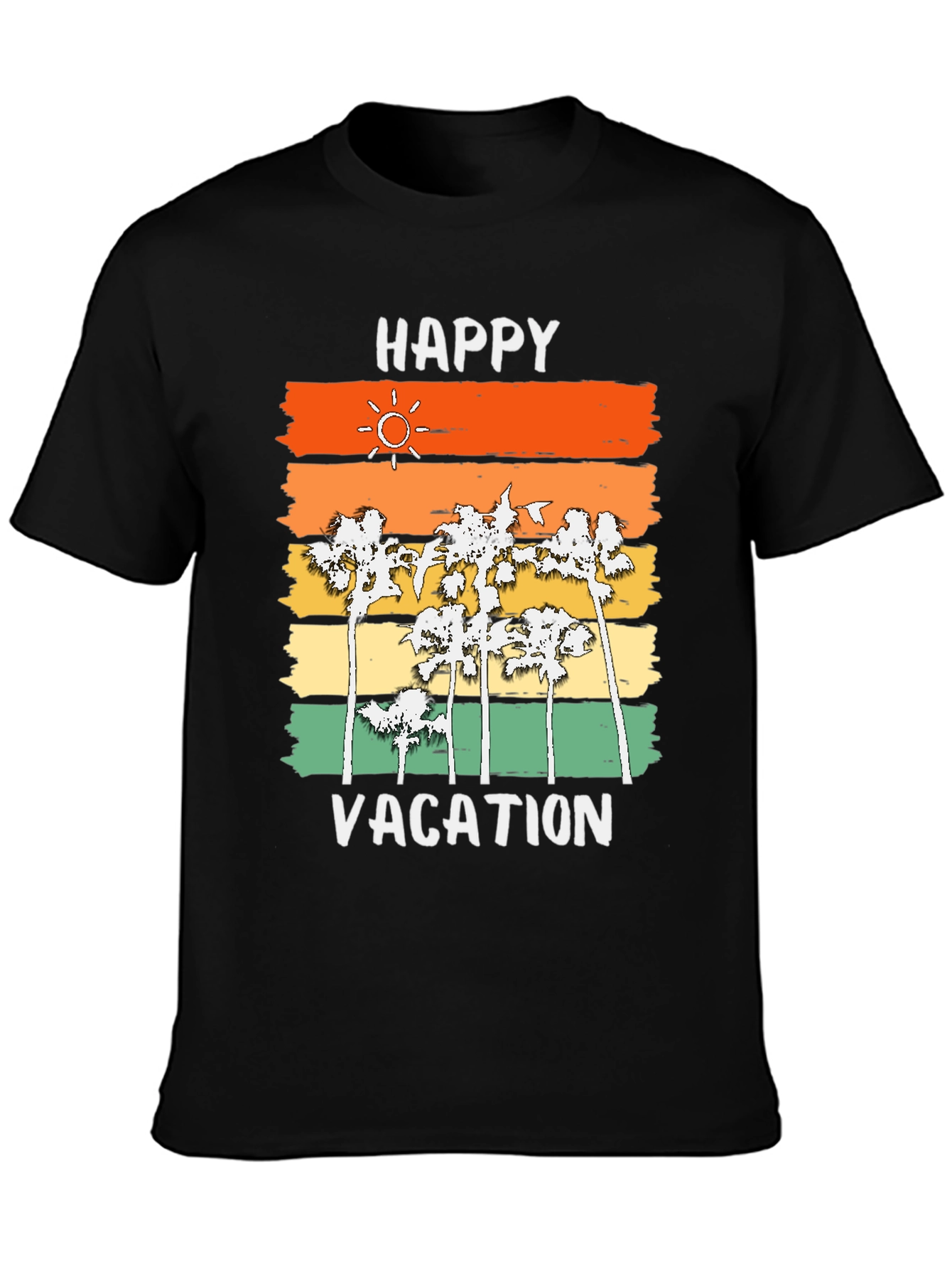 Happy Vacation Palm Tree T-Shirt