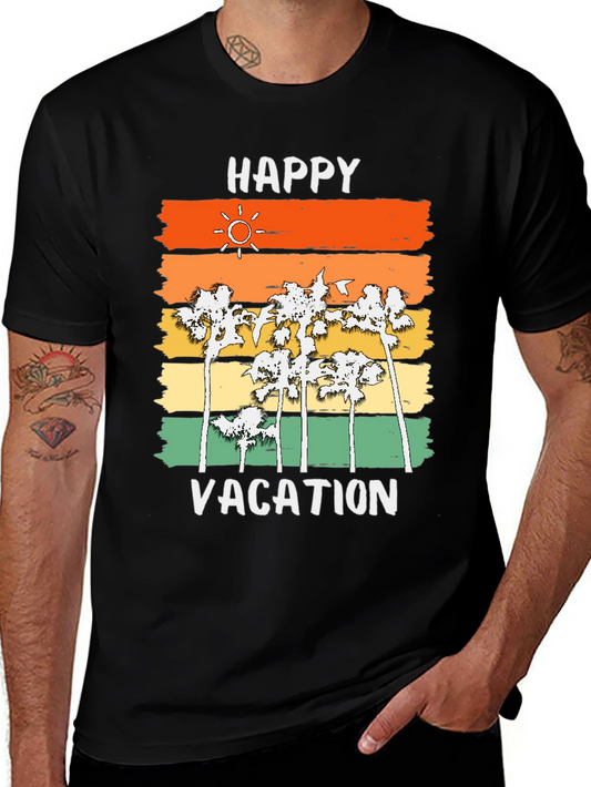 Happy Vacation Palm Tree T-Shirt