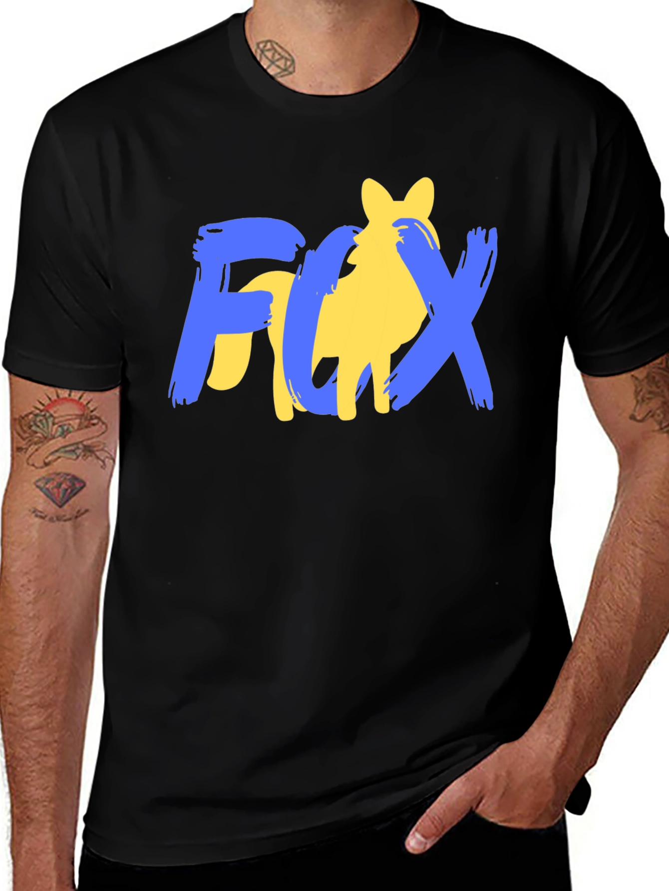 Fox Graphic Print Mens Black T-Shirt