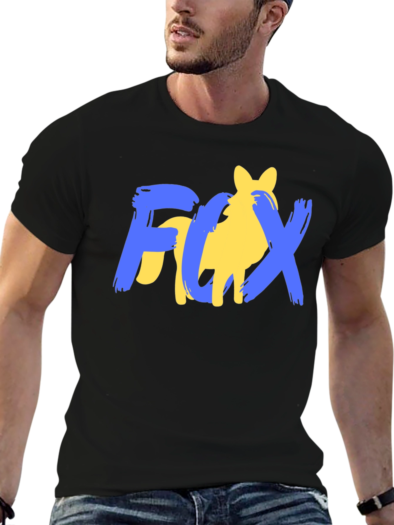Fox Graphic Print Mens Black T-Shirt