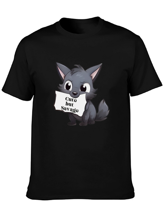 Cute But Savage Wolf Graphic Tee