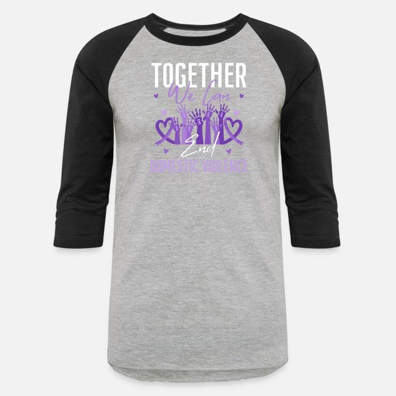 Together We End Domestic Violence Purple Ribbon