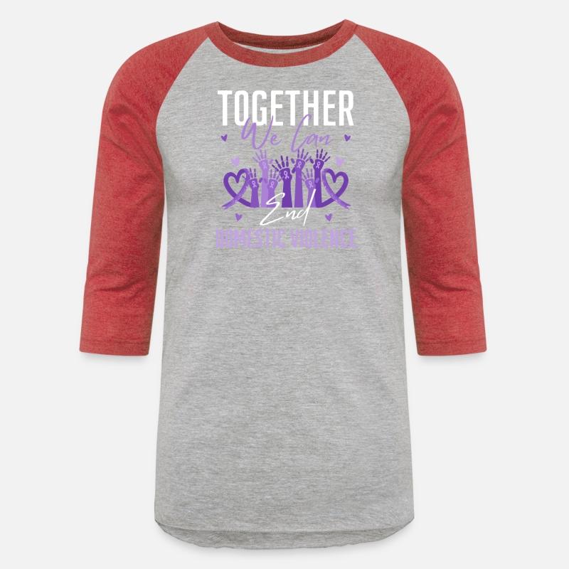 Together We End Domestic Violence Purple Ribbon