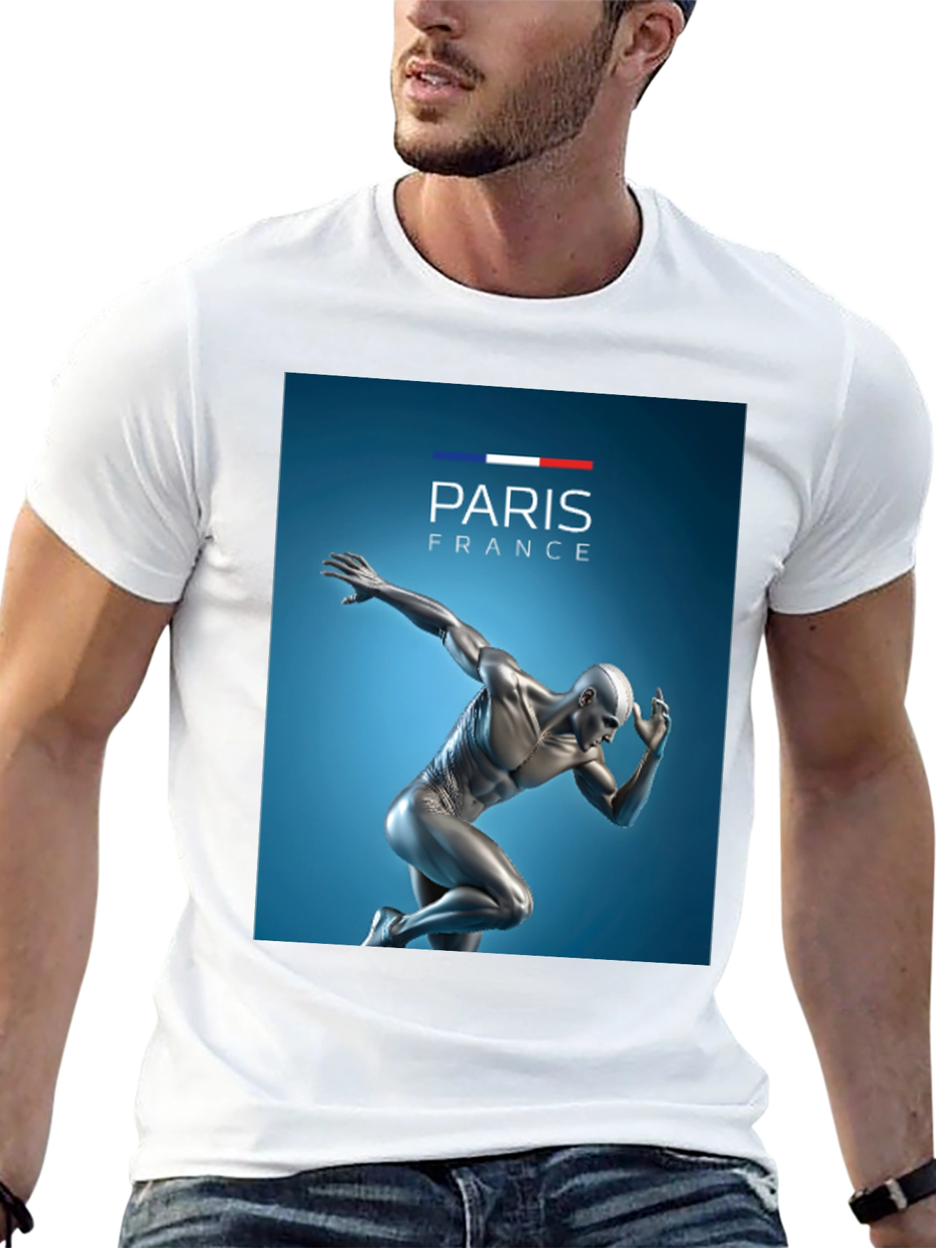 Paris France Runner Graphic T-Shirt