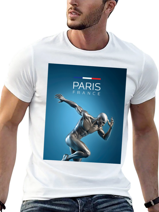 Paris France Runner Graphic T-Shirt