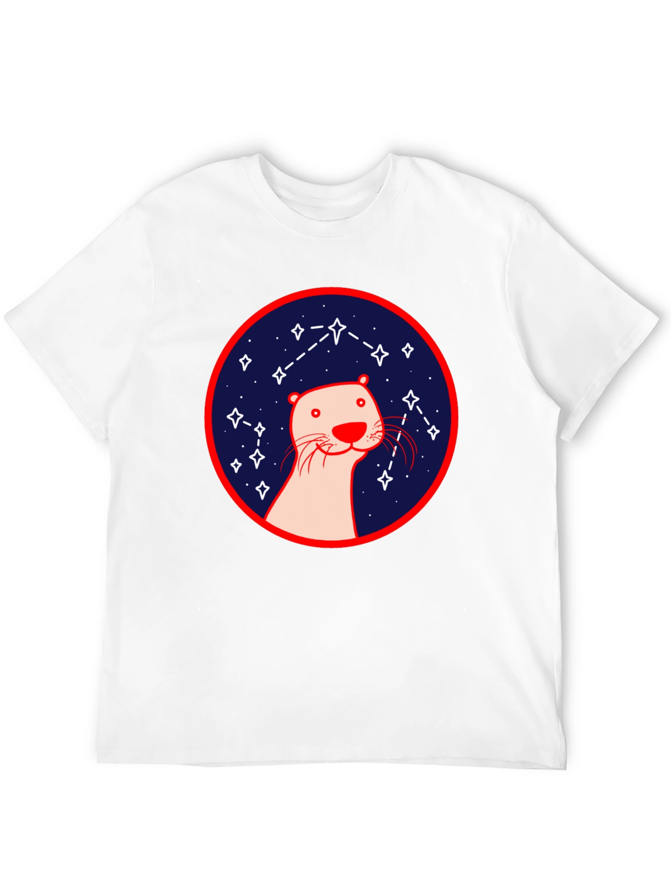 Otter Constellation T-Shirt - Black Graphic Tee