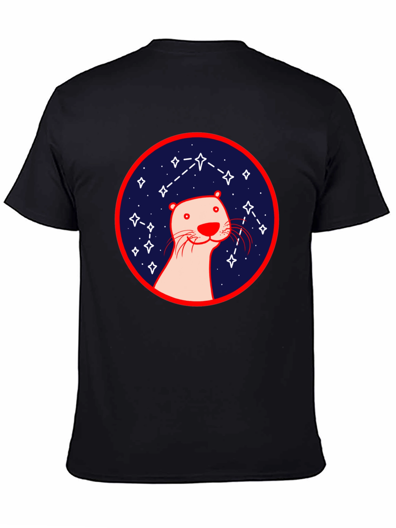 Otter Constellation T-Shirt - Black Graphic Tee