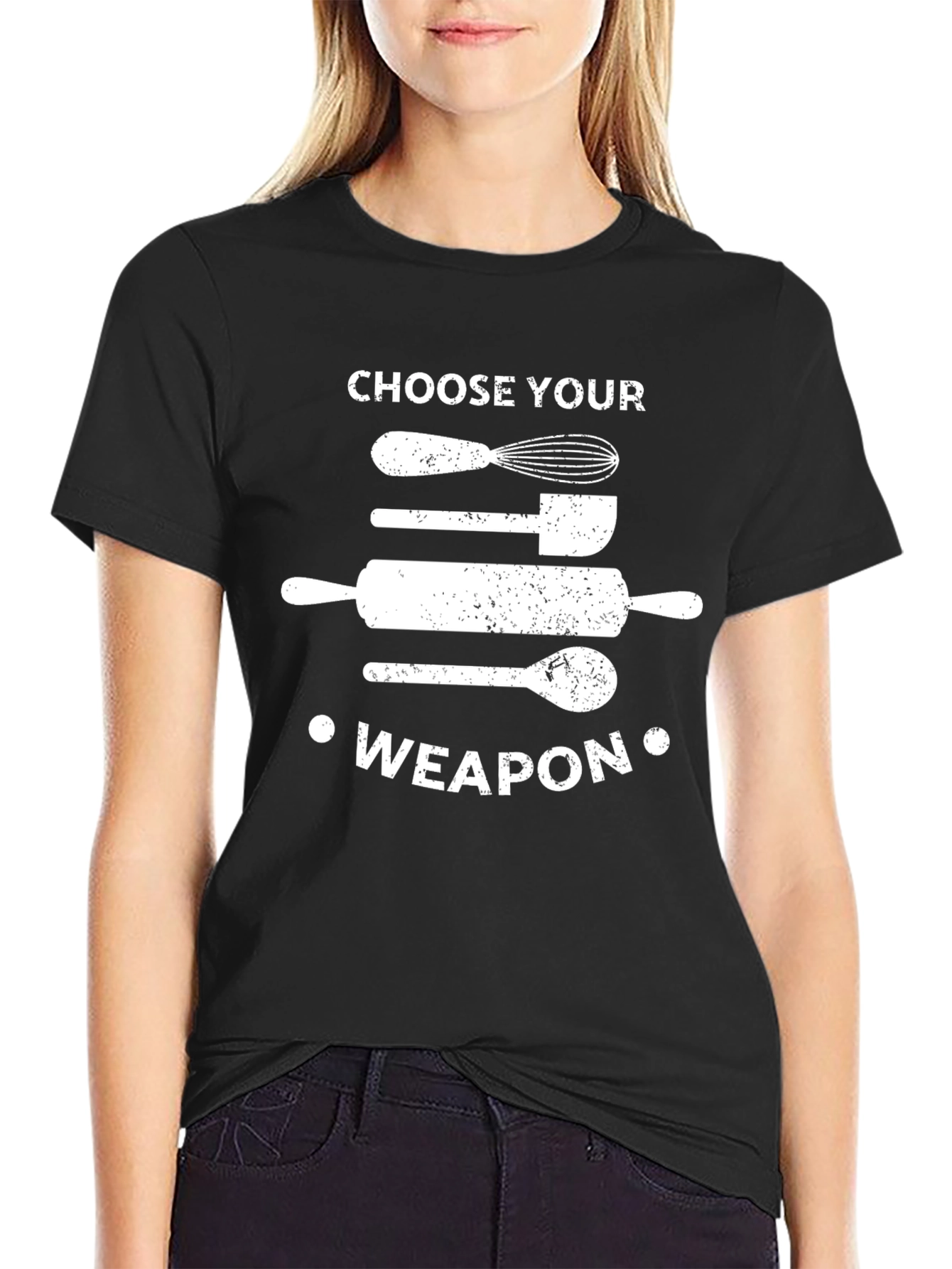 Choose Your Weapon Funny Baking T-Shirt