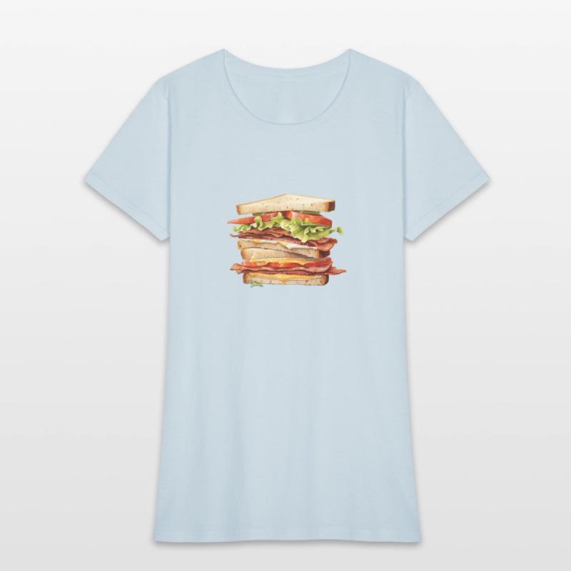 Triple Decker Bacon and Cheese Club Sandwich