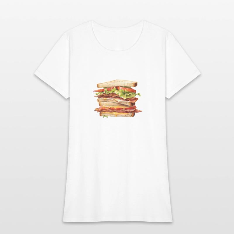 Triple Decker Bacon and Cheese Club Sandwich