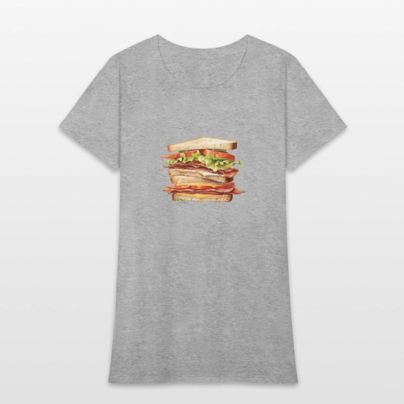 Triple Decker Bacon and Cheese Club Sandwich