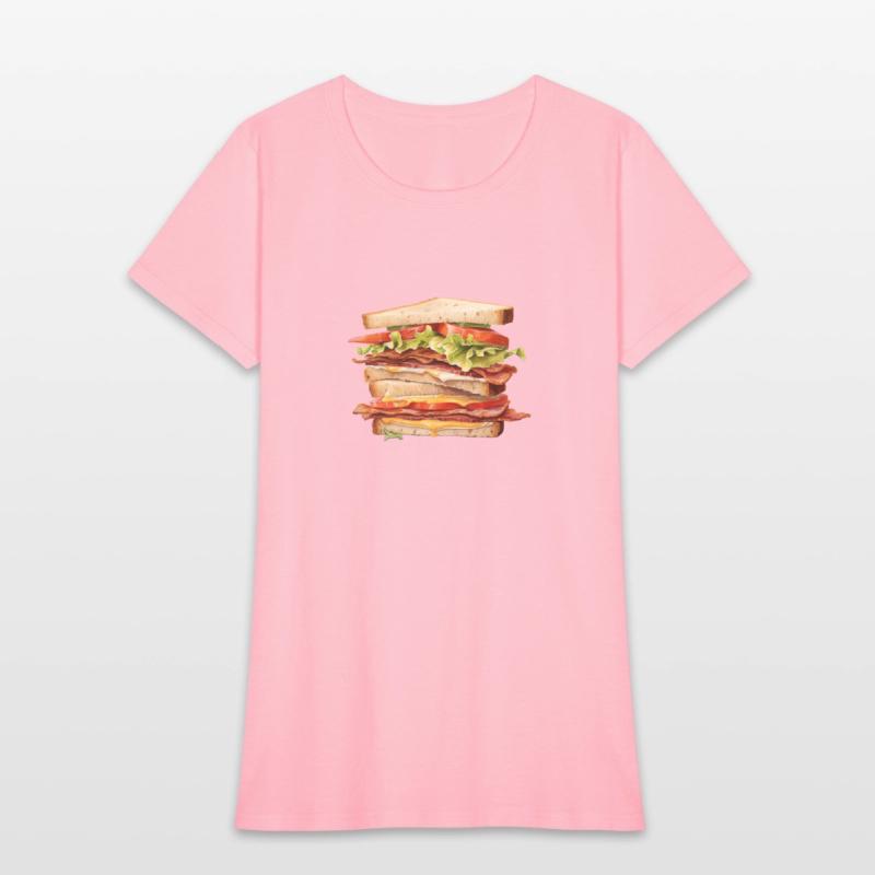 Triple Decker Bacon and Cheese Club Sandwich