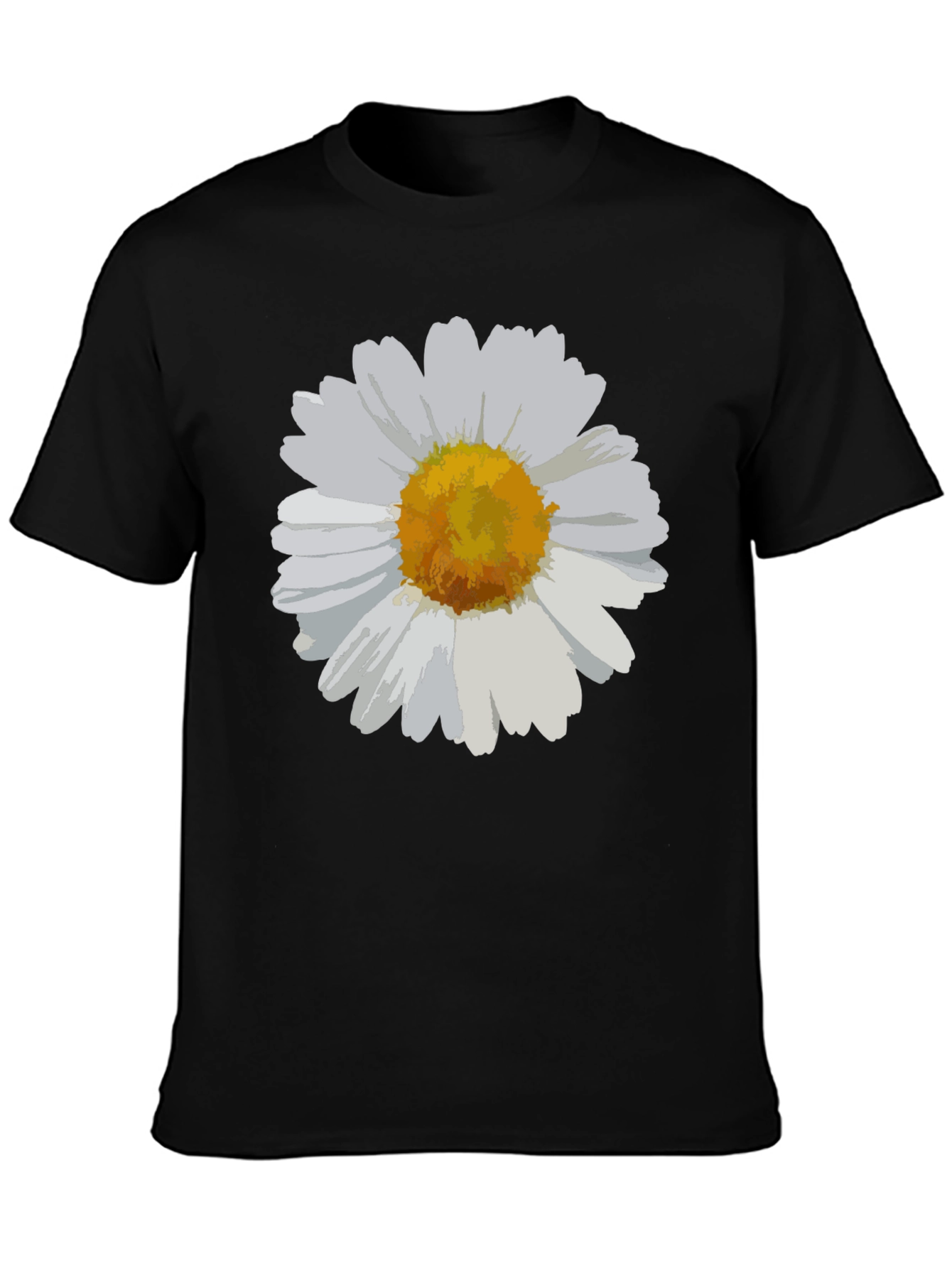 Daisy Graphic Tee - Black Casual Comfort