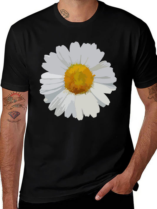 Daisy Graphic Tee - Black Casual Comfort