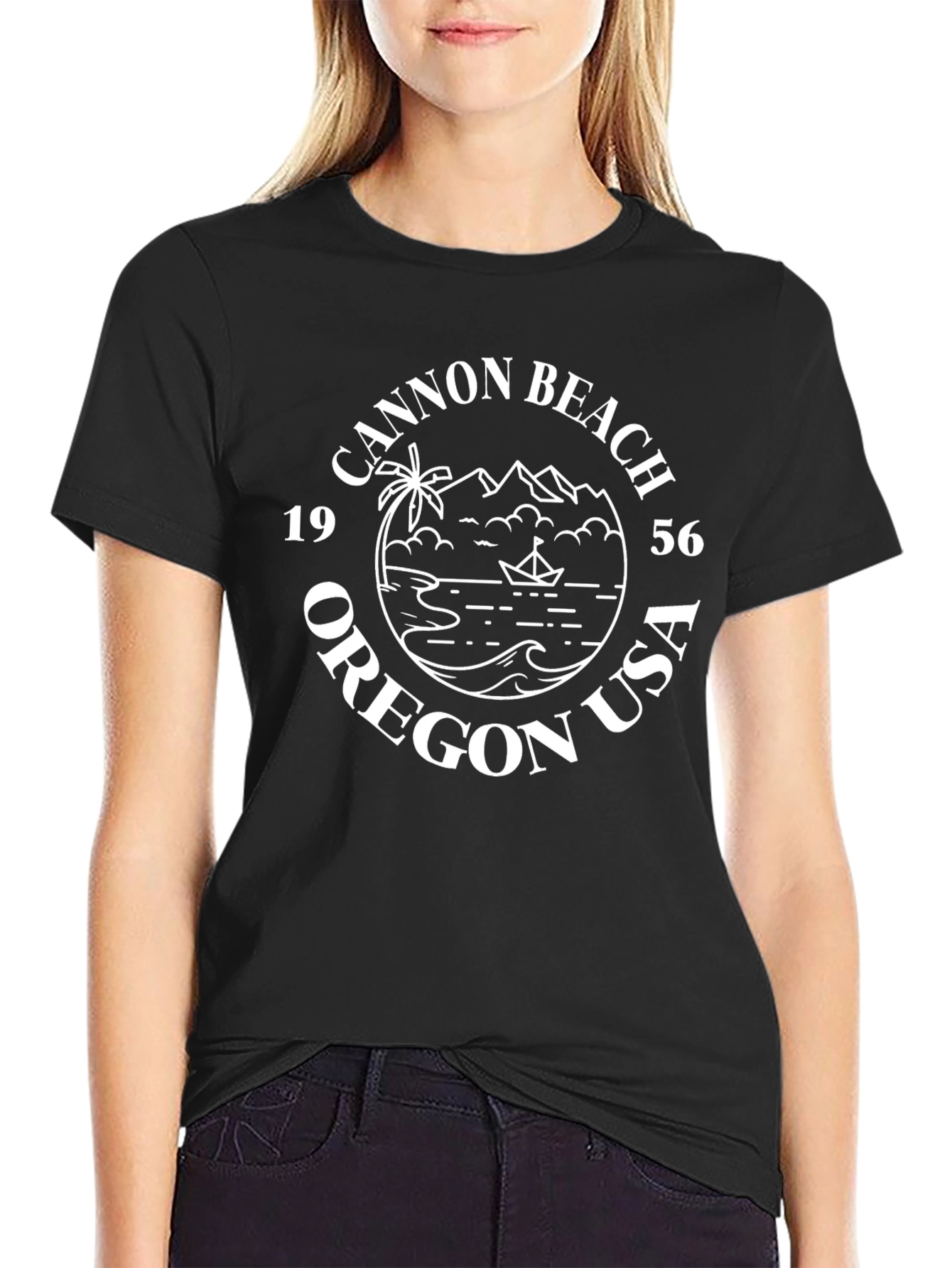 Cannon Beach Oregon USA Graphic T-Shirt