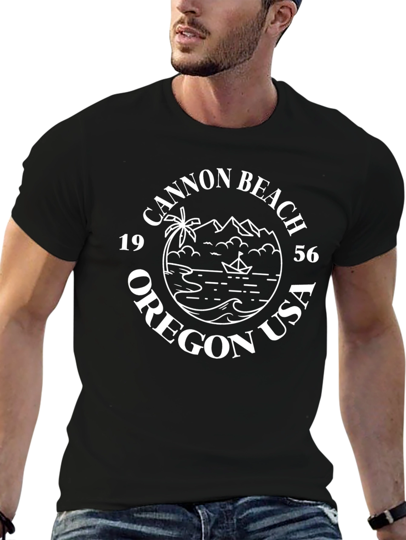 Cannon Beach Oregon USA Graphic T-Shirt