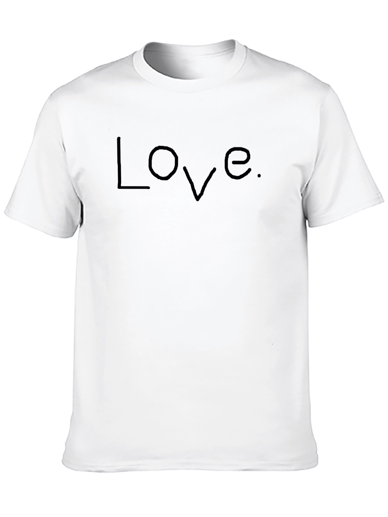 Love Graphic Black T-Shirt Casual Wear