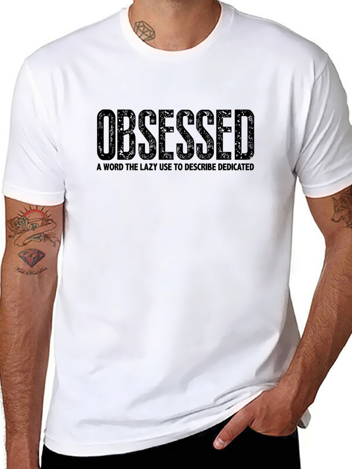 Obsessed Graphic T-Shirt - Dedicated Quote Tee