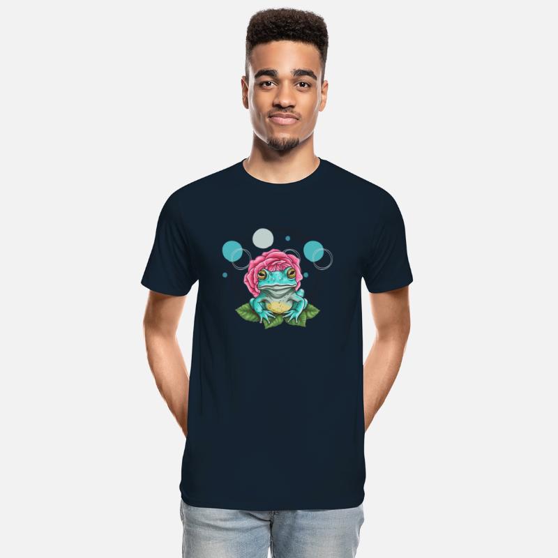 Turquoise Frog with a Pink Rose