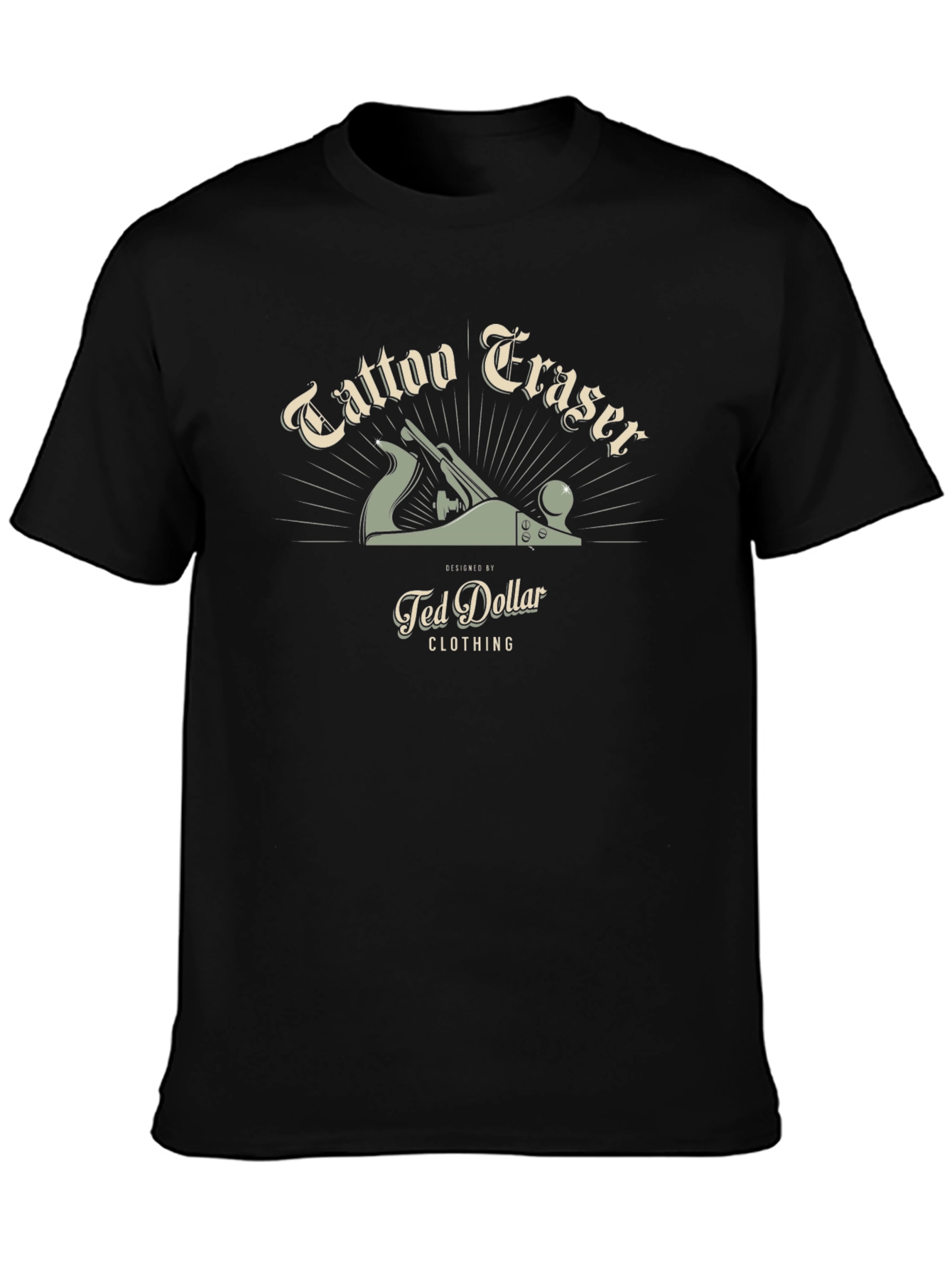 Tattoo Eraser Black T-Shirt - Ted Dollar Clothing