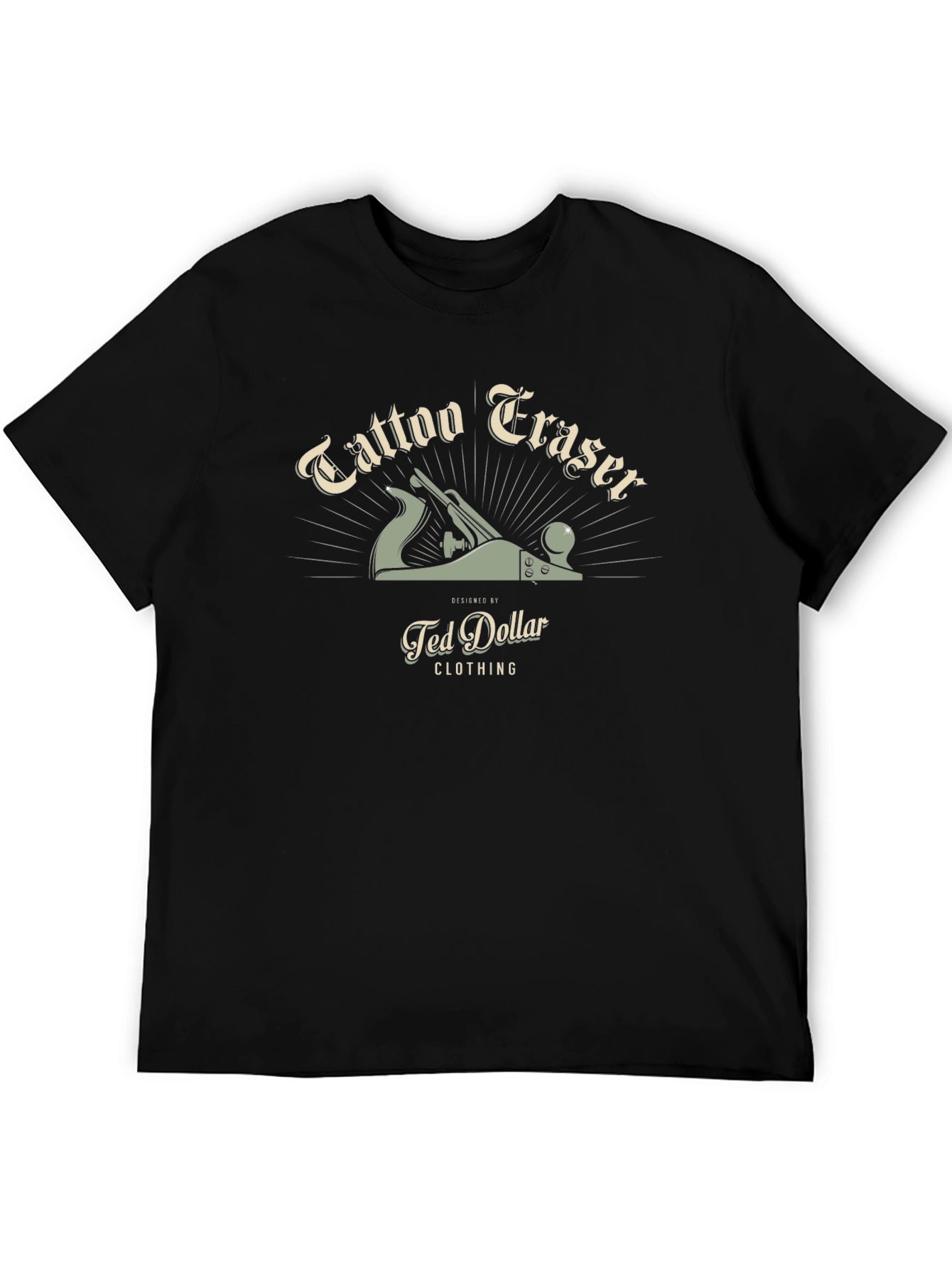 Tattoo Eraser Black T-Shirt - Ted Dollar Clothing