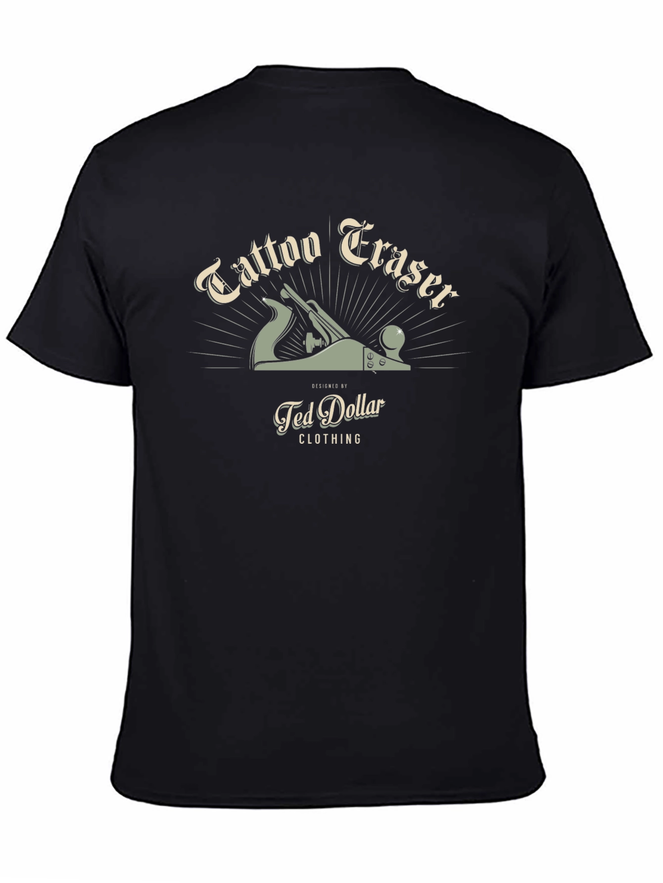 Tattoo Eraser Black T-Shirt - Ted Dollar Clothing