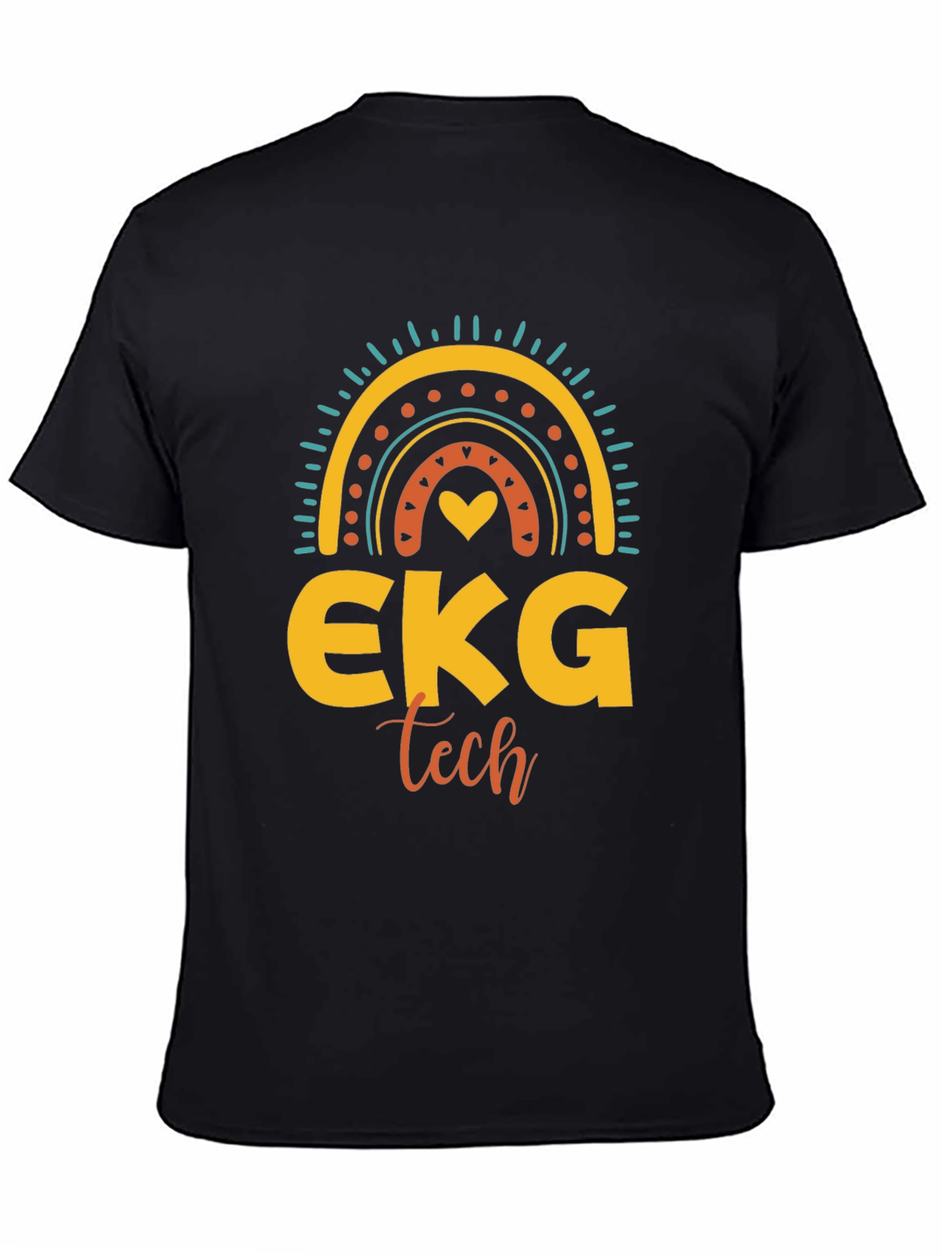 EKG Tech Rainbow Graphic T-Shirt