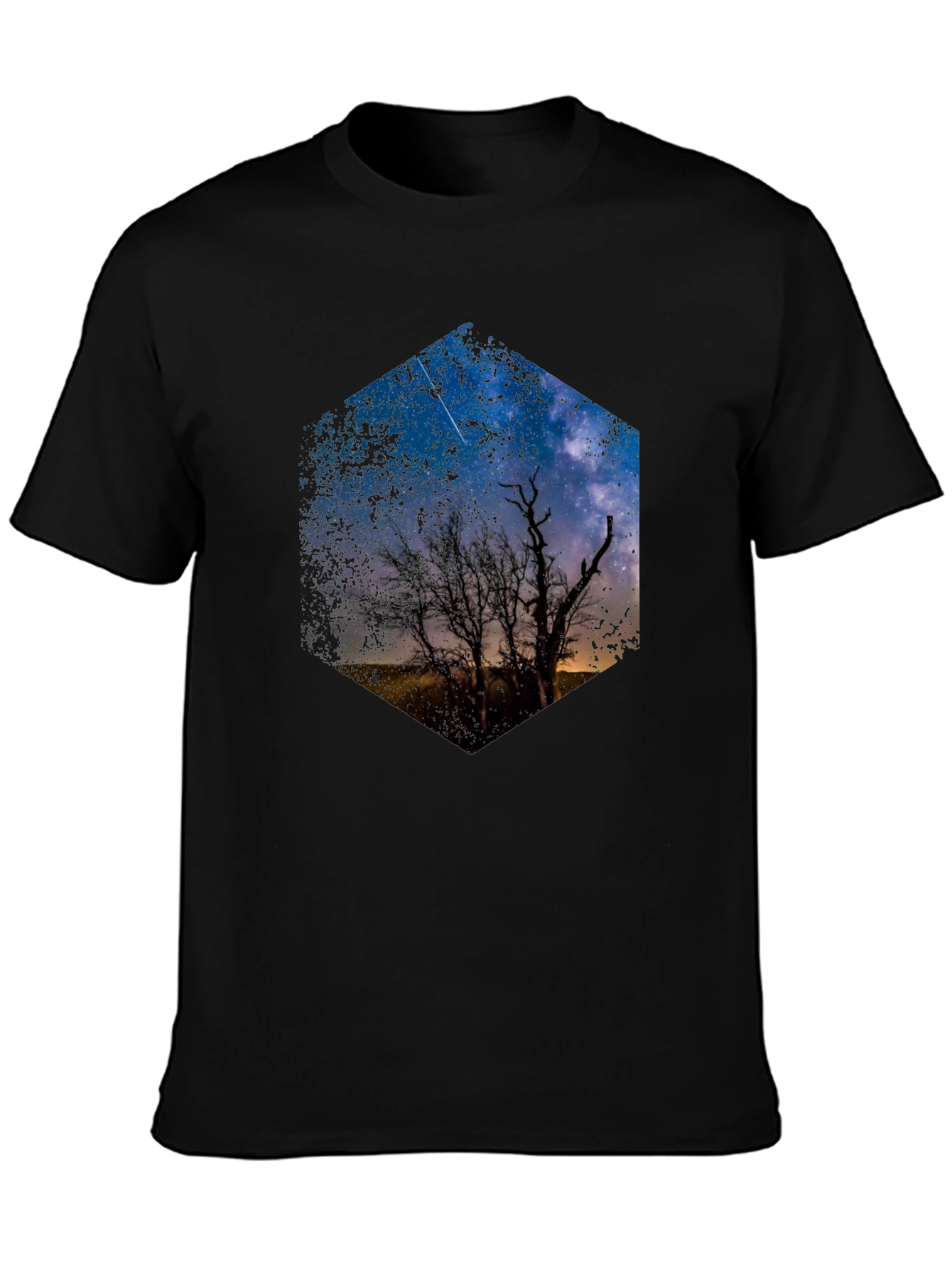 Night Sky Hexagon Graphic T-Shirt