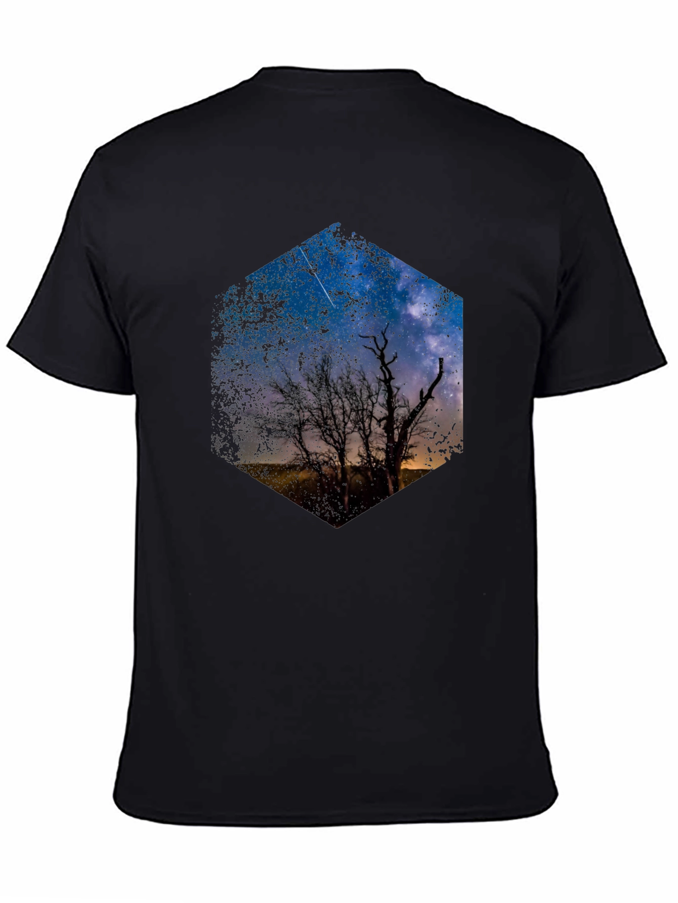 Night Sky Hexagon Graphic T-Shirt