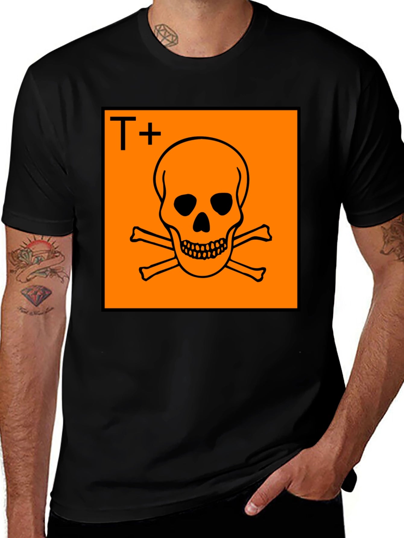 Toxic Warning Graphic Tee - Danger Skull