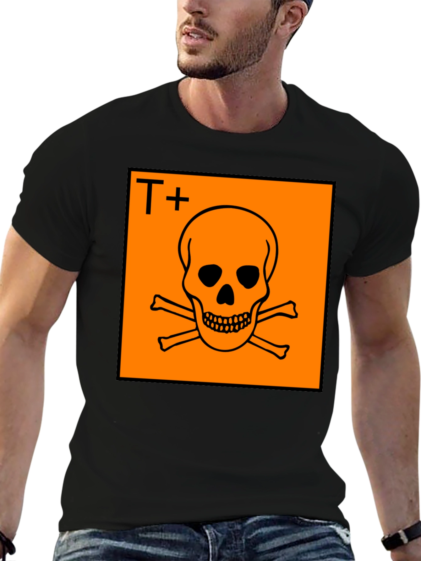 Toxic Warning Graphic Tee - Danger Skull
