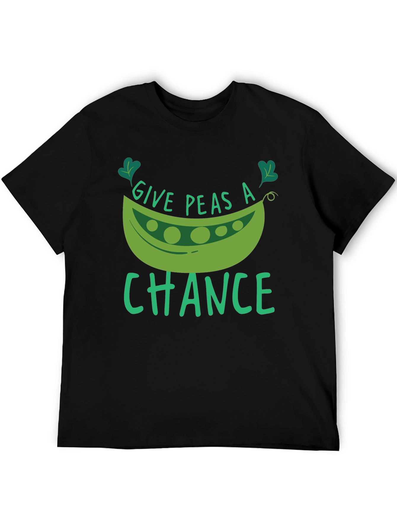 Give Peas A Chance Black T-Shirt