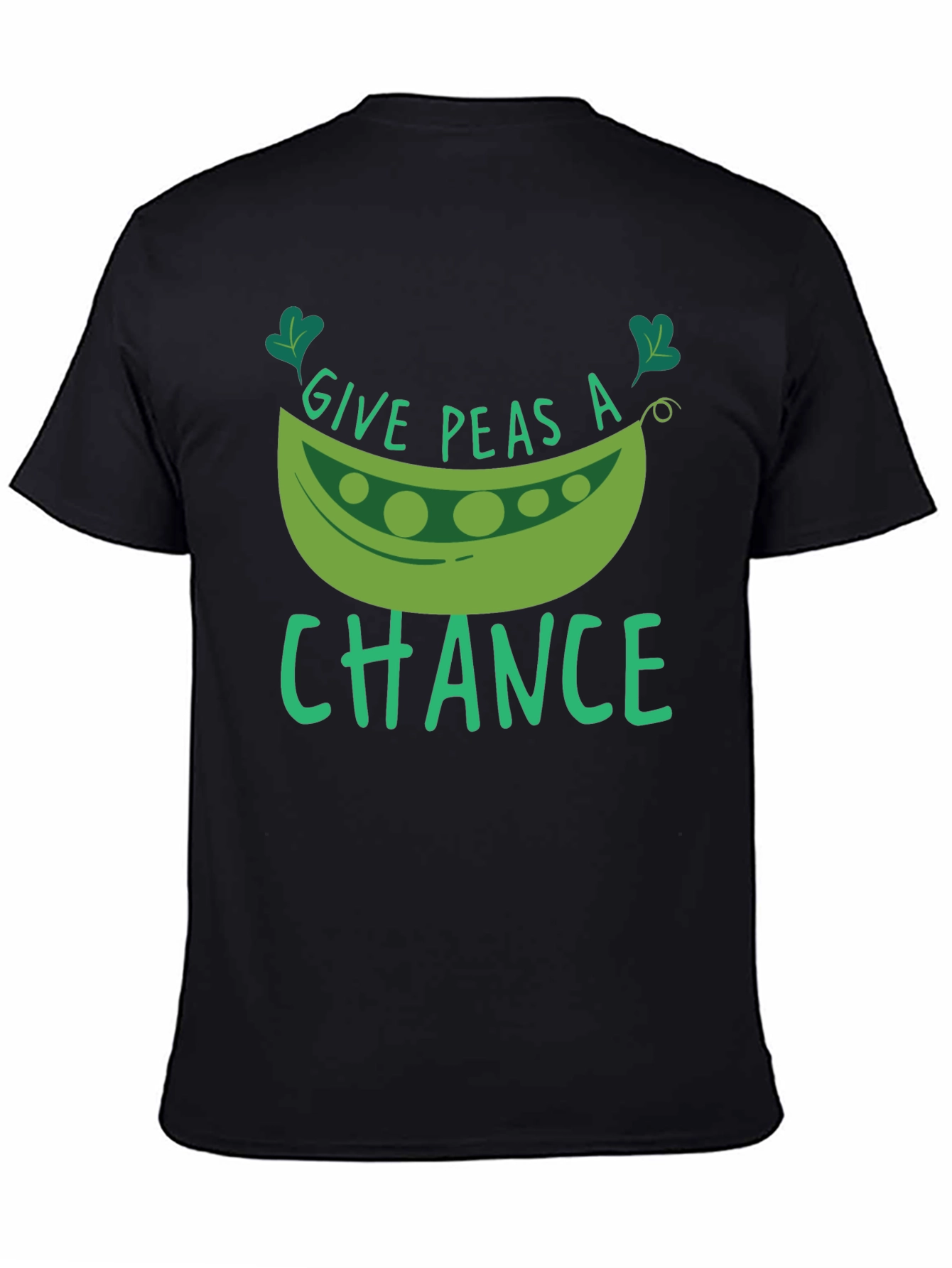 Give Peas A Chance Black T-Shirt