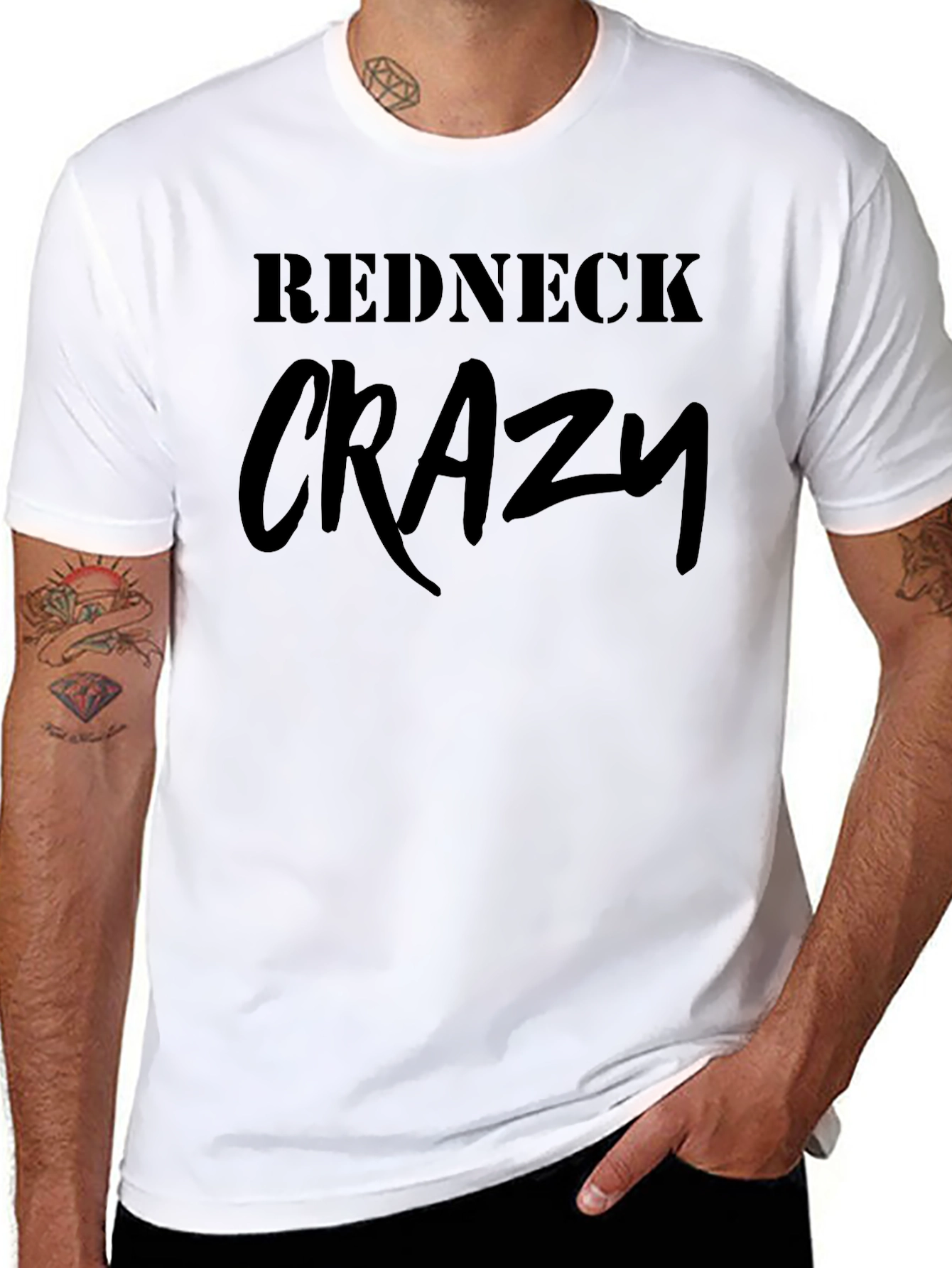 Redneck Crazy Black T-Shirt - Mens