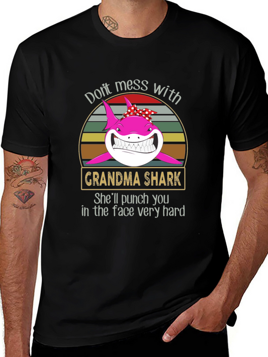 Grandma Shark Graphic T-Shirt
