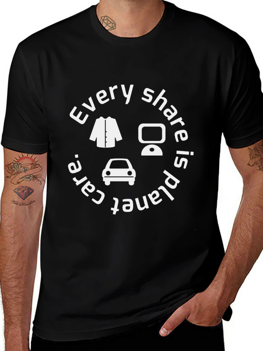 Every Share Is Planet Care Black T-Shirt