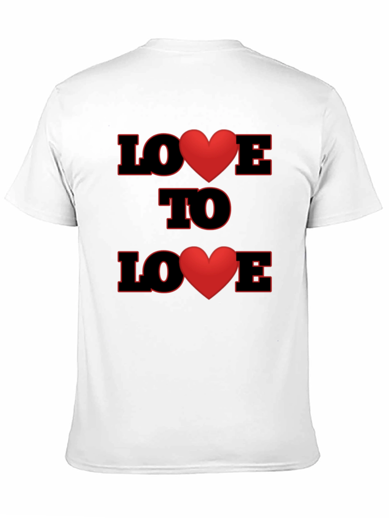 Love to Love Heart Graphic Black T-Shirt