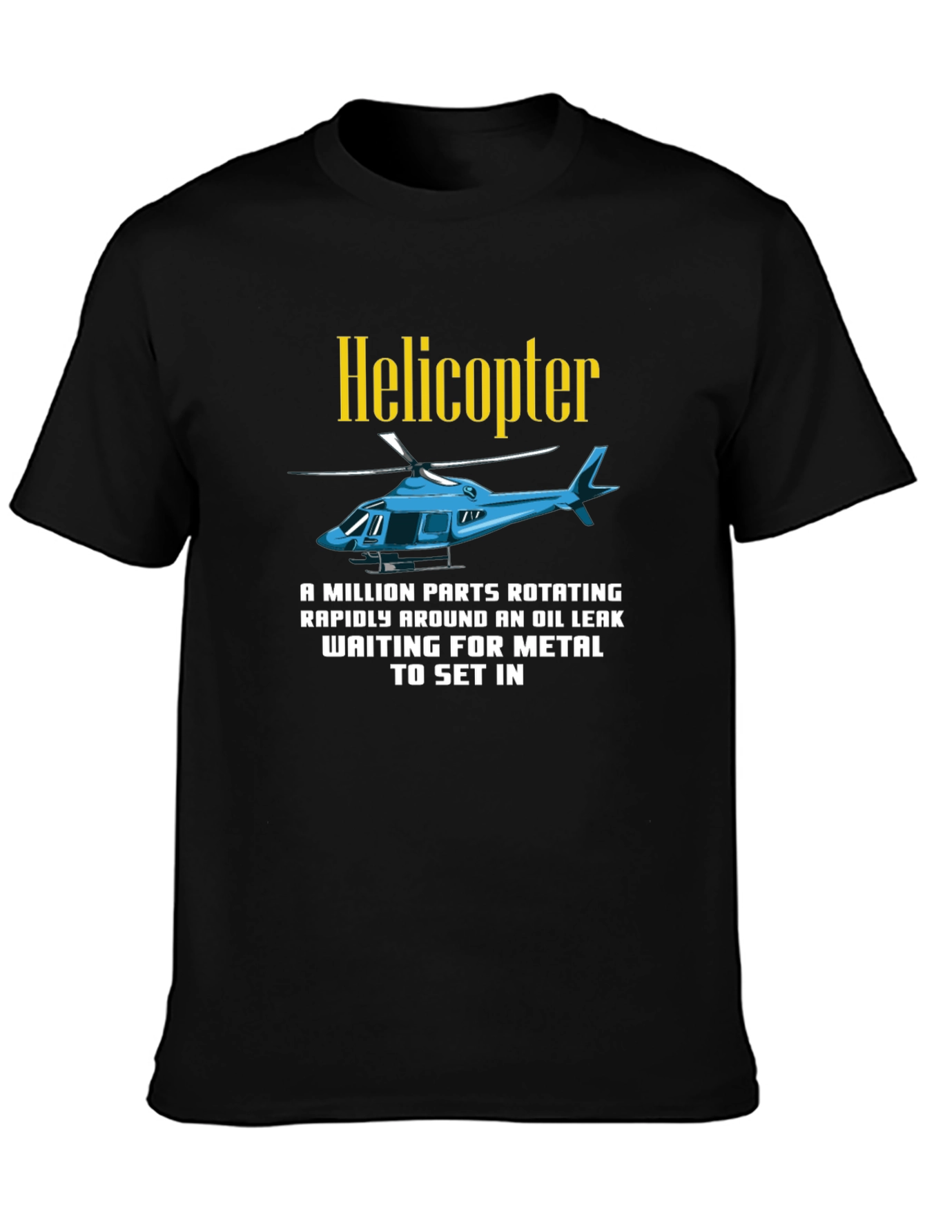 Helicopter Parts Rotating Mens T-Shirt