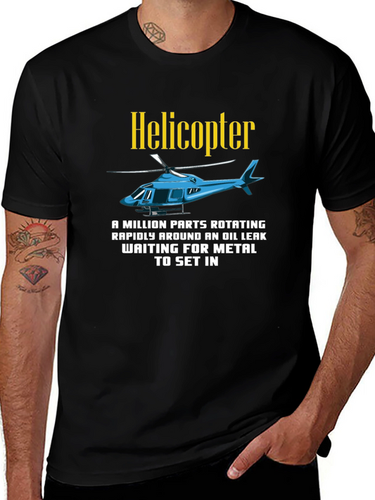 Helicopter Parts Rotating Mens T-Shirt