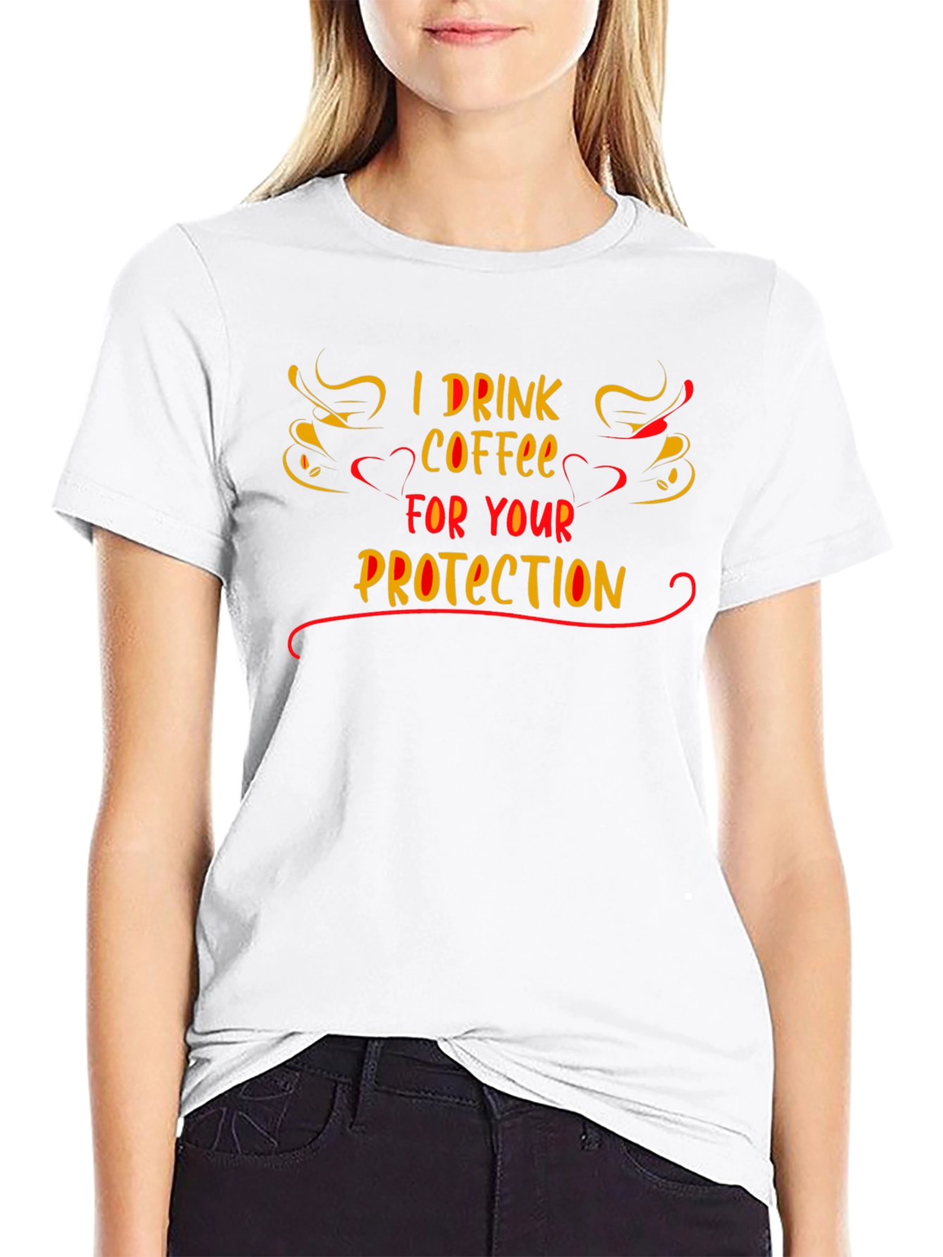 Coffee Drinker Protection T-Shirt - Funny Slogan Tee