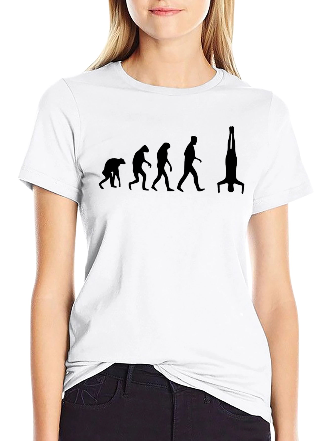 Evolution Headstand T-Shirt | Mens Black Tee
