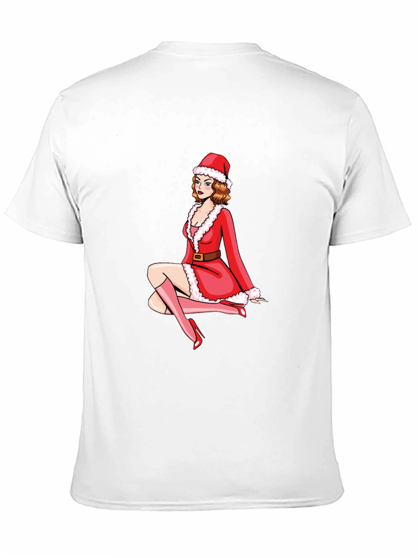 Festive Santa Girl Graphic Tee