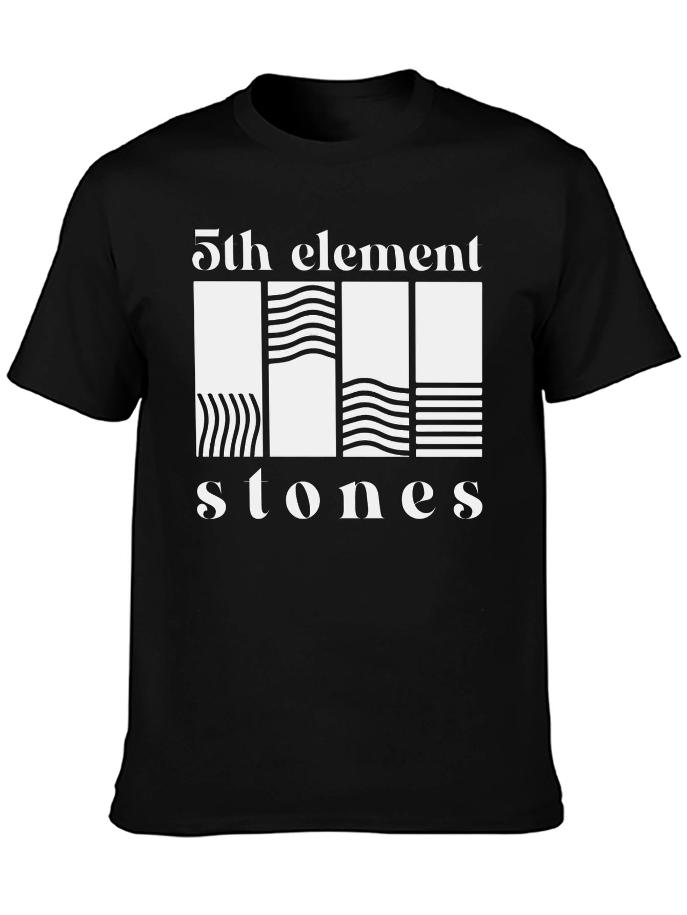5th Element Stones Graphic Tee - Black Cotton