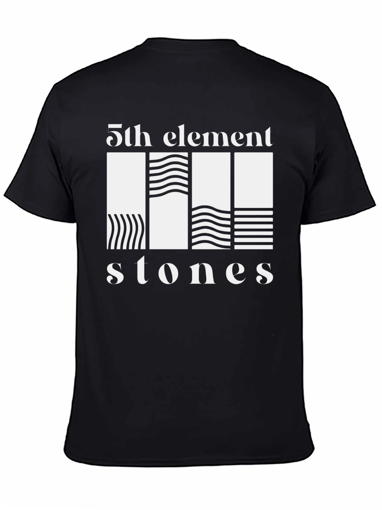 5th Element Stones Graphic Tee - Black Cotton