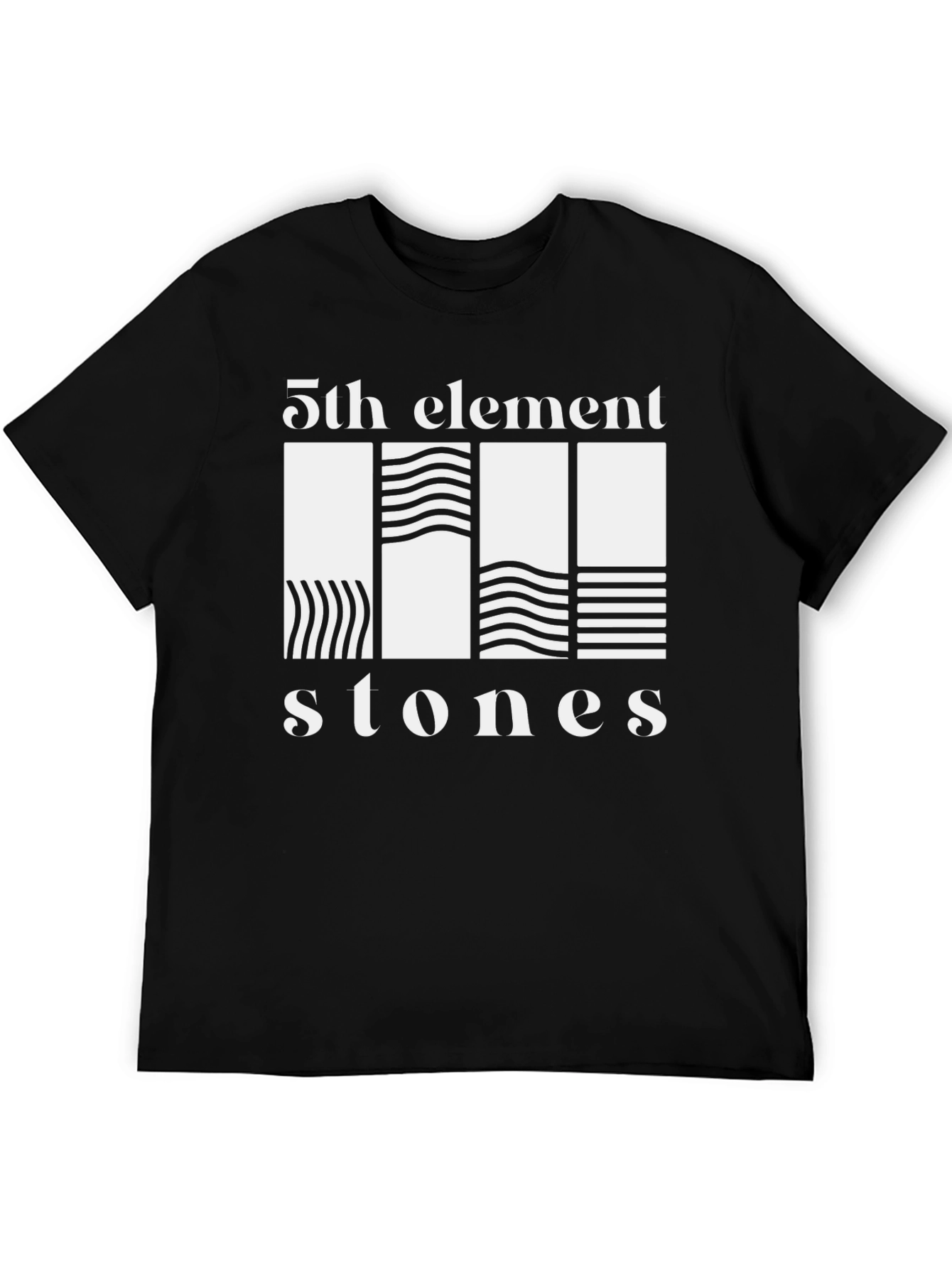 5th Element Stones Graphic Tee - Black Cotton
